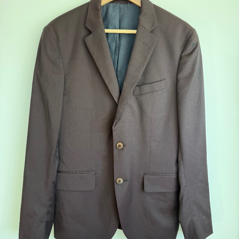 GANT Men's Chocolate Brown Wool Blazer – Size 48